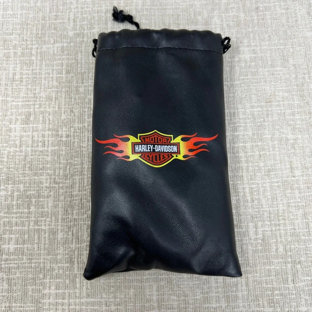 Vintage Y2K Harley-Davidson Flame Wrap Sunglasses Black Smoke Lenses Unisex OS
